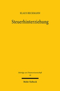 Abbildung von: Steuerhinterziehung - Mohr Siebeck