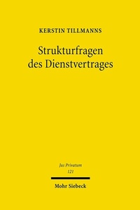Abbildung von: Strukturfragen des Dienstvertrages - Mohr Siebeck