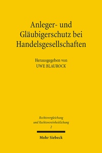 Abbildung von: Anleger- und Gläubigerschutz bei Handelsgesellschaften - Mohr Siebeck