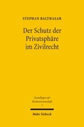 Cover: Der Schutz der Privatsph&auml;re im Zivilrecht - Mohr Siebeck