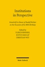 Cover: Institutions in Perspective - Mohr Siebeck