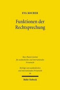 Abbildung von: Funktionen der Rechtsprechung - Mohr Siebeck