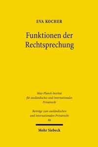 Abbildung von: Funktionen der Rechtsprechung - Mohr Siebeck