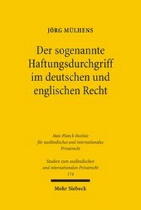 Abbildung von: Der sogenannte Haftungsdurchgriff im deutschen und englischen Recht - Mohr Siebeck