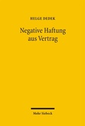 Cover: Negative Haftung aus Vertrag - Mohr Siebeck