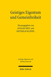 Abbildung von: Geistiges Eigentum und Gemeinfreiheit - Mohr Siebeck
