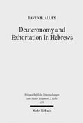 Cover: Deuteronomy and Exhortation in Hebrews - Mohr Siebeck