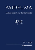 Cover: Paideuma / PAIDEUMA 54/2008 - Kohlhammer