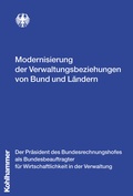 Abbildung von: Modernisierung der Verwaltungsbeziehungen von Bund und Ländern - Kohlhammer
