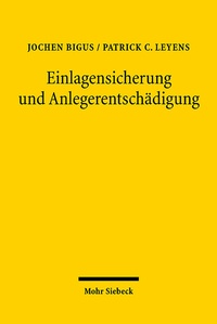 Abbildung von: Einlagensicherung und Anlegerentschädigung - Mohr Siebeck