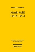 Cover: Martin Wolff (1872-1953) - Mohr Siebeck