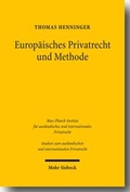 Cover: Europ&auml;isches Privatrecht und Methode - Mohr Siebeck