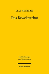 Abbildung von: Das Beweisverbot - Mohr Siebeck