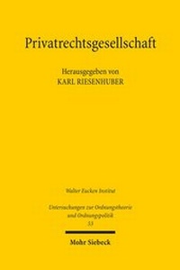 Abbildung von: Privatrechtsgesellschaft - Mohr Siebeck