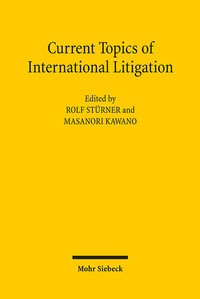 Abbildung von: Current Topics of International Litigation - Mohr Siebeck