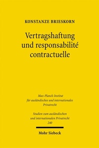 Bild: Vertragshaftung und responsabilité contractuelle - Mohr Siebeck