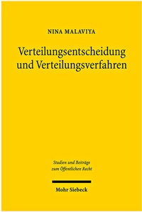 Abbildung von: Verteilungsentscheidungen und Verteilungsverfahren - Mohr Siebeck