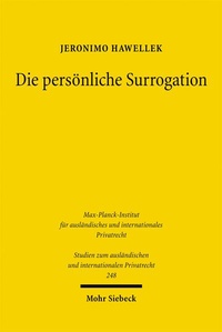 Bild: Die persönliche Surrogation - Mohr Siebeck