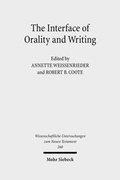 Cover: The Interface of Orality and Writing - Mohr Siebeck