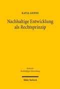 Abbildung von: Nachhaltige Entwicklung als Rechtsprinzip - Mohr Siebeck