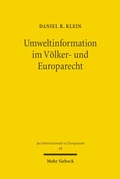 Abbildung von: Umweltinformation im Völker- und Europarecht - Mohr Siebeck