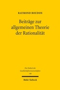 Cover: Beitr&auml;ge zur allgemeinen Theorie der Rationalit&auml;t - Mohr Siebeck