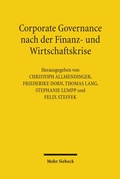 Cover: Corporate Governance nach der Finanz- und Wirtschaftskrise - Mohr Siebeck