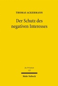 Bild: Der Schutz des negativen Interesses - Mohr Siebeck