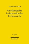 Abbildung von: Gestaltungsakte im internationalen Rechtsverkehr - Mohr Siebeck