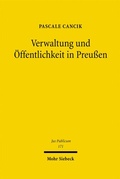 Cover: Verwaltung und &Ouml;ffentlichkeit in Preu&szlig;en - Mohr Siebeck