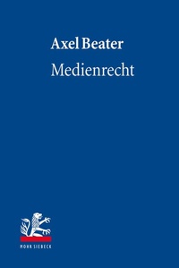 Abbildung von: Medienrecht - Mohr Siebeck