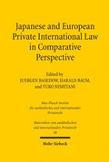 Cover: Japanese and European Private International Law in Comparative Perspective - Mohr Siebeck
