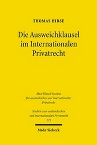 Abbildung von: Die Ausweichklausel im Internationalen Privatrecht - Mohr Siebeck