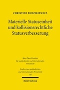 Abbildung von: Materielle Statuseinheit und kollisionsrechtliche Statusverbesserung - Mohr Siebeck
