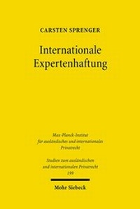 Abbildung von: Internationale Expertenhaftung - Mohr Siebeck