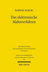 Abbildung von: Das elektronische Mahnverfahren - Mohr Siebeck