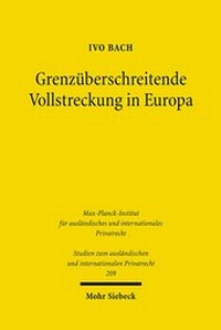 Abbildung von: Grenzueberschreitende Vollstreckung in Europa - Mohr Siebeck
