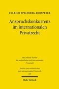 Abbildung von: Anspruchskonkurrenz im internationalen Privatrecht - Mohr Siebeck