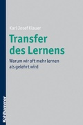 Cover: Transfer des Lernens - Kohlhammer
