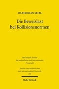 Abbildung von: Die Beweislast bei Kollisionsnormen - Mohr Siebeck