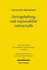 Bild: Vertragshaftung und responsabilite contractuelle - Mohr Siebeck
