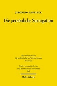 Bild: Die persoenliche Surrogation - Mohr Siebeck