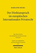Abbildung von: Der Direktanspruch im europaeischen Internationalen Privatrecht - Mohr Siebeck