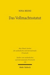 Abbildung von: Das Vollmachtsstatut - Mohr Siebeck