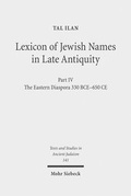 Cover: Lexicon of Jewish Names in Late Antiquity - Mohr Siebeck