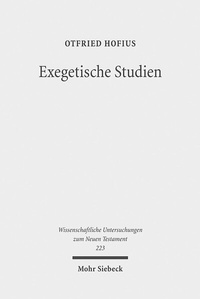 Abbildung von: Exegetische Studien - Mohr Siebeck