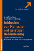 Cover: Inklusion von Menschen mit geistiger Behinderung - Kohlhammer