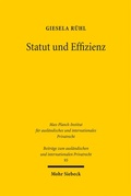 Cover: Statut und Effizienz - Mohr Siebeck