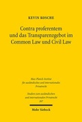 Abbildung von: Contra proferentem und das Transparenzgebot im Common Law und Civil Law - Mohr Siebeck