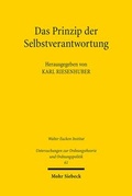 Abbildung von: Das Prinzip der Selbstverantwortung - Mohr Siebeck